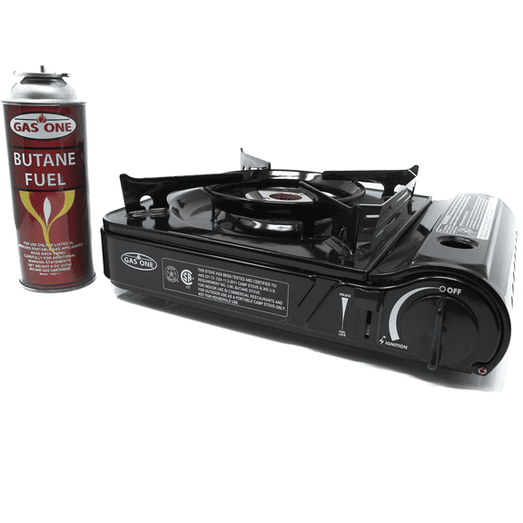 GAS ONE GS-3800DF Brass Head Burner with Dual Spiral Flame 11,000 BTU Portable Gas Stove