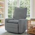 thumbnail image 1 of GASEE Baby Upholstered Glider Recliner Rocking Chair 360° Swivel for Nursery and Living Room – Corduroy Blue, 1 of 10
