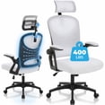 thumbnail image 1 of GASEE Ergonomic Office Chair, 400 LBS Computer Chairs with Adjustable Lumbar Support, Breathable Mesh Desk Chair Ergonomic with Thickened Cushion, Comfy Home Office Desk Chair,White, 1 of 10