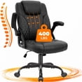 thumbnail image 1 of GASEE Leather Office Chair, Big and Tall Office Chair 400LBS Wide Seat Ergonomic Computer Desk Chair High Back Executive Leather Chair Adjustable Task Chair Lumbar Back with 1-Year Warranty, Black, 1 of 12