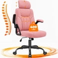 thumbnail image 1 of GASEE Leather Office Chair, Big and Tall Office Chair 400LBS Wide Seat Ergonomic Computer Desk Chair High Back Executive Leather Chair Adjustable Task Chair Lumbar Back with 1-Year Warranty, Pink, 1 of 12