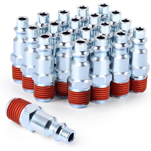 GASHER 1/4-Inch NPT Male Industrial Air Plug, Pneumatic Plugs 300PSI ...
