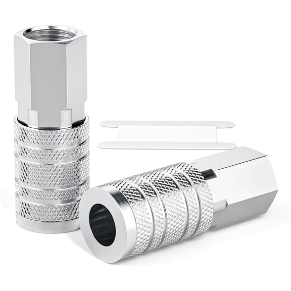 GASHER 2PCS 1/2-Inch Female Quick Connect Air Coupler, 1/2 Basic Flow Industrial CouplerFor Air Compressor Quick Connect Air Hose Fittings Set