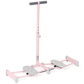 GASKY 2-In1 Ski Machine Exercise Equipment 4-Level Adjustable Double Bearing Rails Workout Equipment Pink For All Fitness Levels