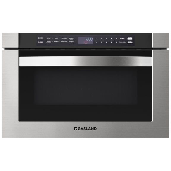GASLAND CHEF COLLECTION 24 Inch 1.2 Cu. Ft. Built-in Microwave Drawers in Stainless Steel, 1000 W