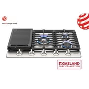 GASLAND CHEF COLLECTION GH4305SF 35-Inch 5-Burner Built-in Gas Cooktop with Griddle, NG/LPG Convertible, Stainless Steel