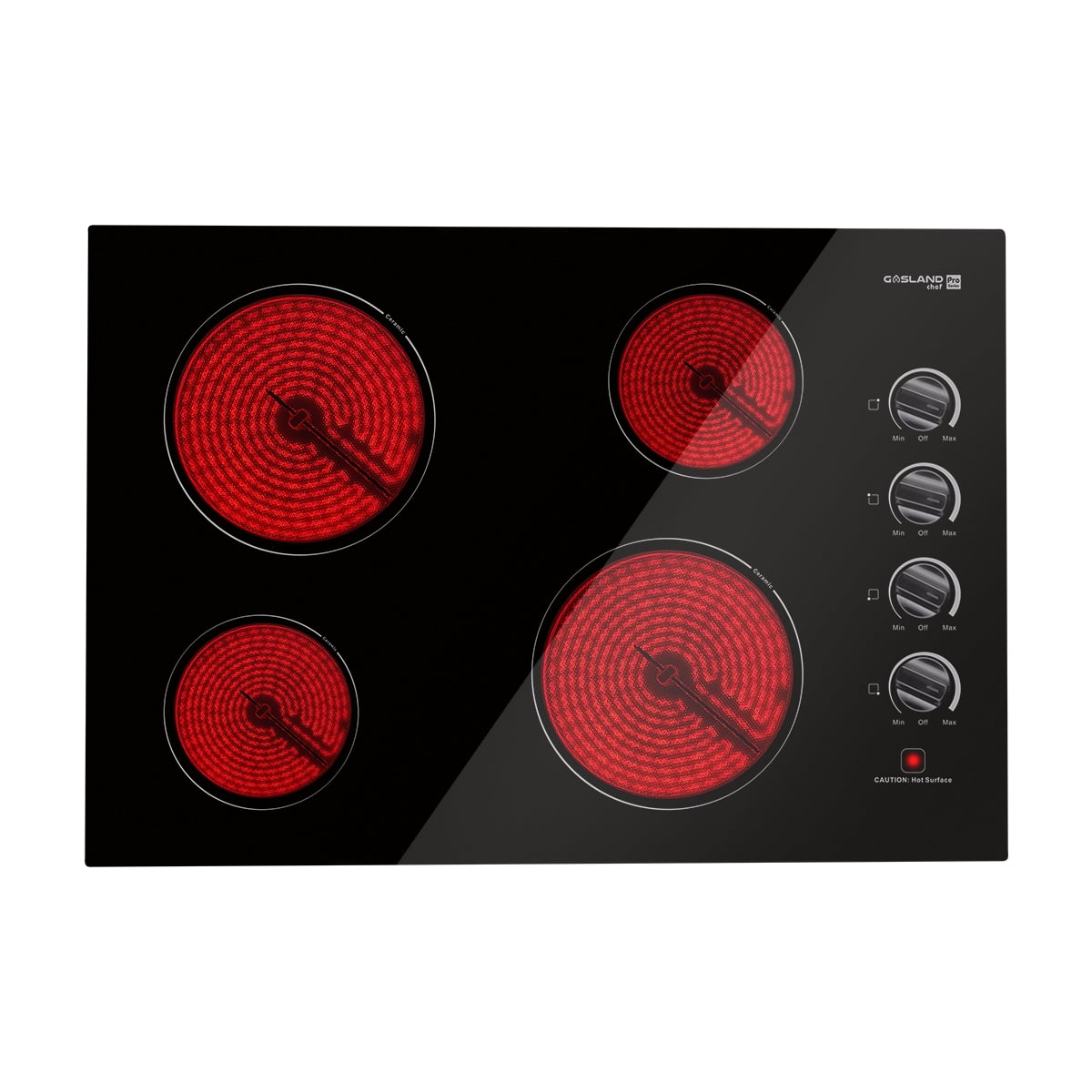 GASLAND Chef Pro Series Built in 30in Ceramic Stove Top, 4 Burners Electric Cooktop, 220V