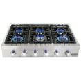 thumbnail image 1 of GASLAND Chef Slide-in Natural Gas Cooktop, 6 Deep Recessed Sealed Burners, 1 of 8