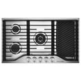 thumbnail image 1 of GASLAND Master Series 36 Inch Gas Cooktop with Griddle PRO GH3905SS1FC with 5 Burners,CSA certified,120V Plug-in, NG/LPG Convertible, 1 of 8