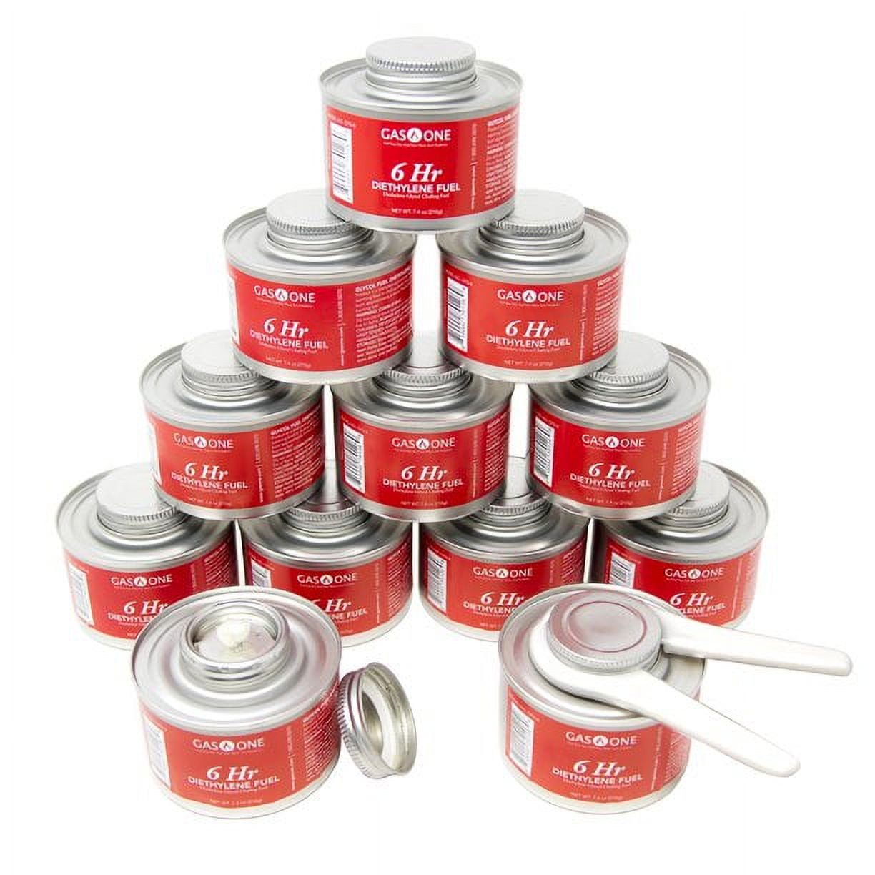 GASONE 48 pk 6 Hr Cooking Fuel Wick Liquid Safe Chafing Fuel & Lid