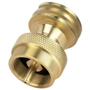GASPRO 1lb Propane Tank Adapter, 20lb to 1lb Converter, Hook Up Small Propane Tanks When 20lb Ran Out, Solid Brass