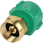 GASPRO Propane Refill Adapter, Fill 1 Pound Bottles from 20lb Tank, Easy to Use, Solid Brass, Green