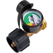GASPRO Propane Tank Gauge Level Indicator, Accurate for Grill, RV, Camper and More, 3 Different Scales with 100% Solid Brass