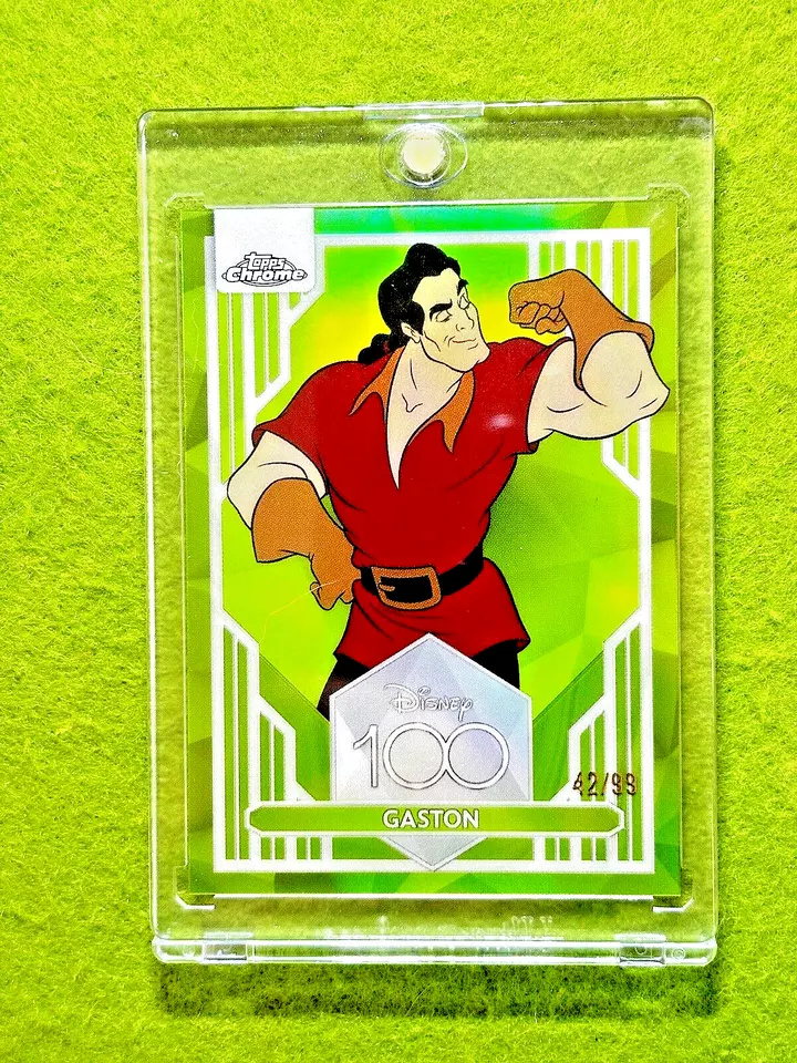 GASTON Disney 100 GREEN REFRACTOR CARD # /99 SP 2023 Topps Chrome