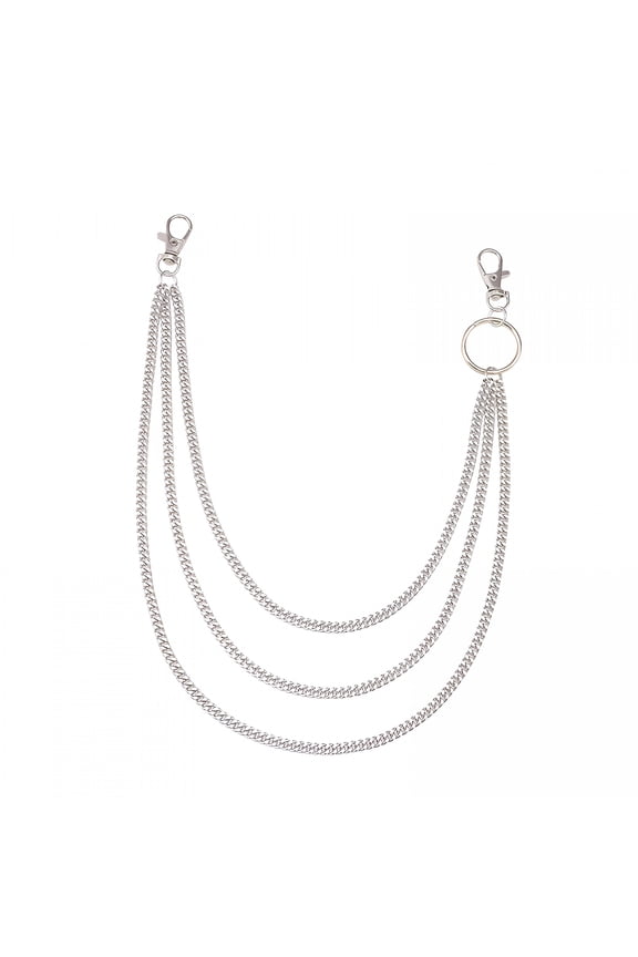 1/2/5Pcs Unisex Multi-Layer Anti-Lost Pants Jeans Wallet Pocket Chain Keychain Chain for Pants