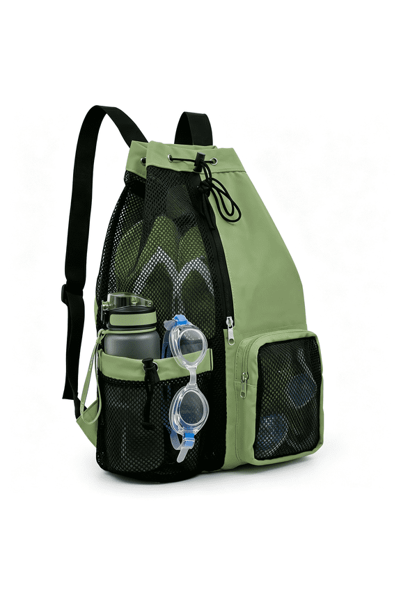1-Pack Waterproof Mesh Drawstring Backpacks Drawstring Bags