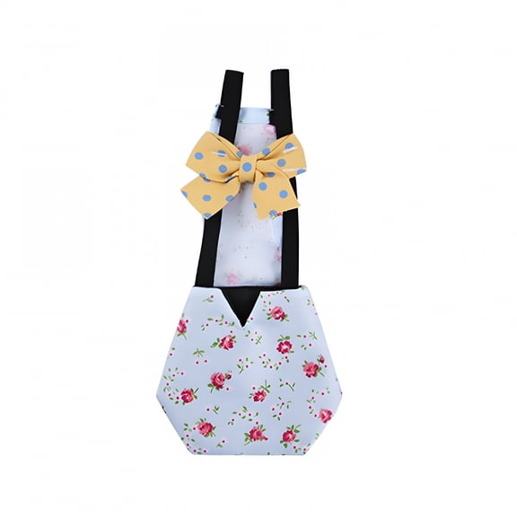 GASTROPOD 1 Pieces Pet Chicken Diapers for Hens, Reusable Duck Diapers with Bow Ties, Washable Waterproof Cloth Fabric Poultry Nappies for Small Animals (L) - Flowers