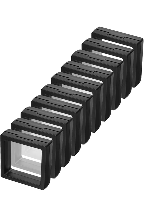 10 Pack Jewelry Gift Boxes 2.75 X 2.75 X 0.78 Inch Transparent Jewelry Box,Small Gift Boxes for Handmade Jewelry Earrings Necklaces Bracelets (Black and White)