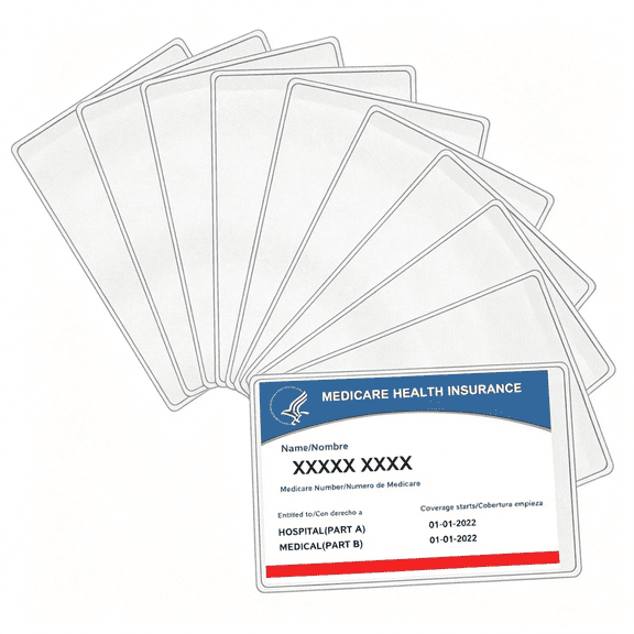 GASTROPOD 10 Pack-Waterproof Card Holder,Protector Sleeve for Credit Card License Id Business Card