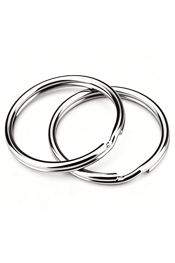 100-Pack Split Key Rings(1 Inch/25Mm)-Silver Nickel Metal Keychain Rings for Keys,Diy Crafts,Bags&Accessories-Durable Keyring Hardware with Smooth Edges