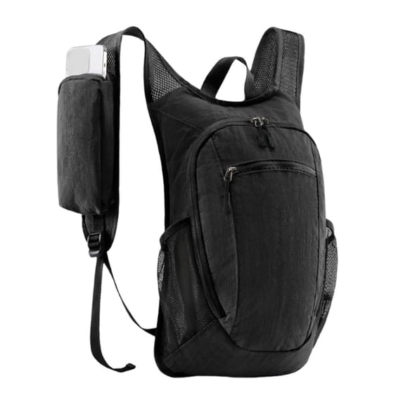 GASTROPOD 10L Outdoor Foldable Lightweight Packable Back Pack for Men Women Water Resistant Daypack Compact Cycling Knapsack for Outdoor Trail Racing Marathon Hiking Fitness(Black)