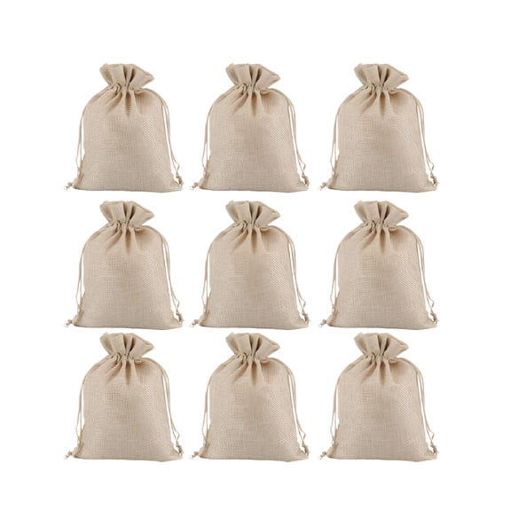 GASTROPOD 12 Burlap Drawstring Gift Bags for Wedding,Party & DIY