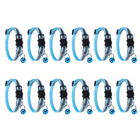 GASTROPOD 2026 New 12Pcs Cat Collar,Playful Breakaway Cat Collar with Delightful Bells,Reflective Kitten Collar for Increased Safety,Adjustable Cat Collars for Small Pets