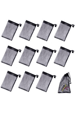 12Pcs Small Mesh Bags Nylon Mini Storage Mesh Drawstring Bags for Travel Stuff Organizing Nylon Small Mesh Bags (6 X 4 Inch)