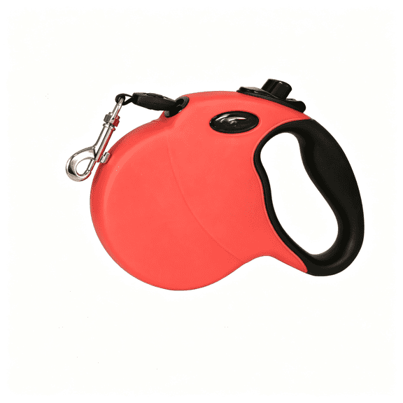 GASTROPOD 13Ft Retractable Dog Leash for Small Dogs Up to 22Lbs with Chew Proof Steel Wire Extender,Lightweight,Durable&Safe Walking Solution Slip Leads for Dogs Red S