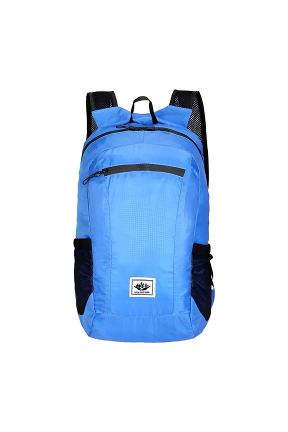 15L Hiking Daypack Lightweight Travel Backpack Packable Outdoor Casual Foldable Shoulder Bag (Dark Blue)