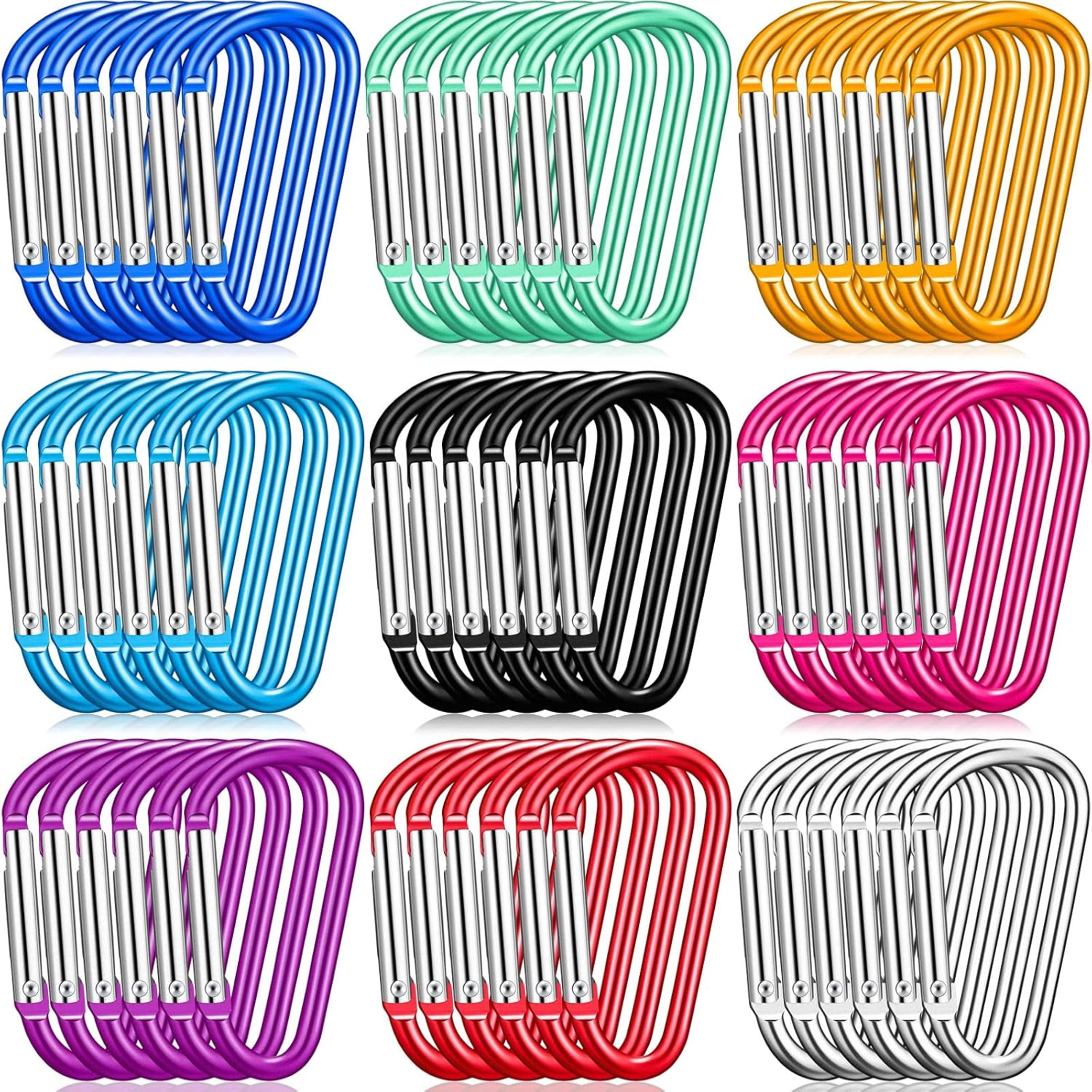 GASTROPOD 180 Pcs Small Aluminum Clip Keychain Buckle Clip Mini ...