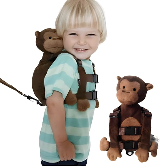 GASTROPOD 2-In-1 Monkey Backpack with Leash, Adjustable Anti-Lost Walking Belt