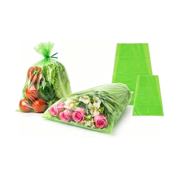 GASTROPOD 20 Green Produce Bags, 10 Small And 10 Large, Debbie Meyer Green Bags For Fruits & Vegetables, Reusable Vegetable Bags To Keep Food Fresh Longer, BPA Free (Green)