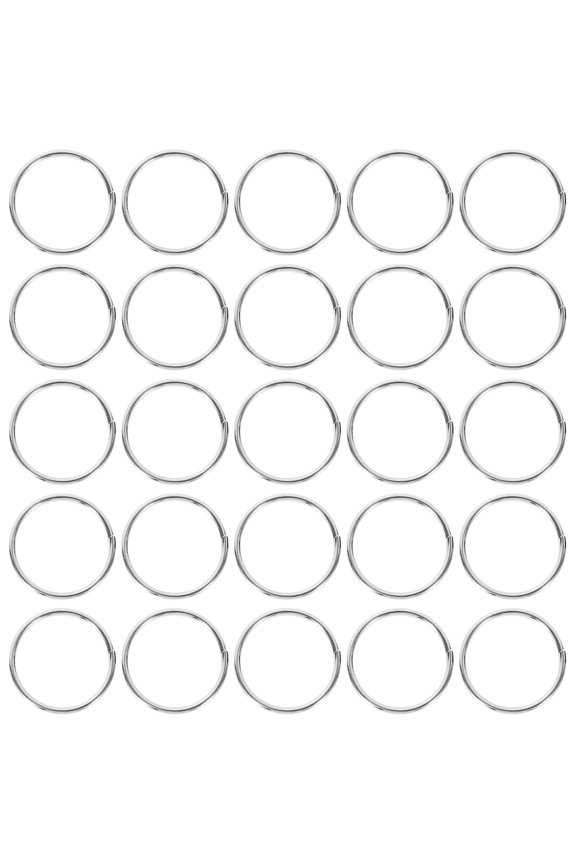 200-Pack Metal Key Small Split Key Chains for Crafts, Bulk Keychains 0.39" X 0.39" X 0.04" Bulk Set