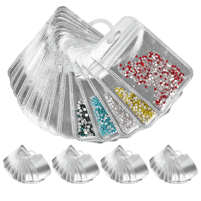 GASTROPOD 200Pcs Reusable Diamond Painting Beads Storage Bags for ...