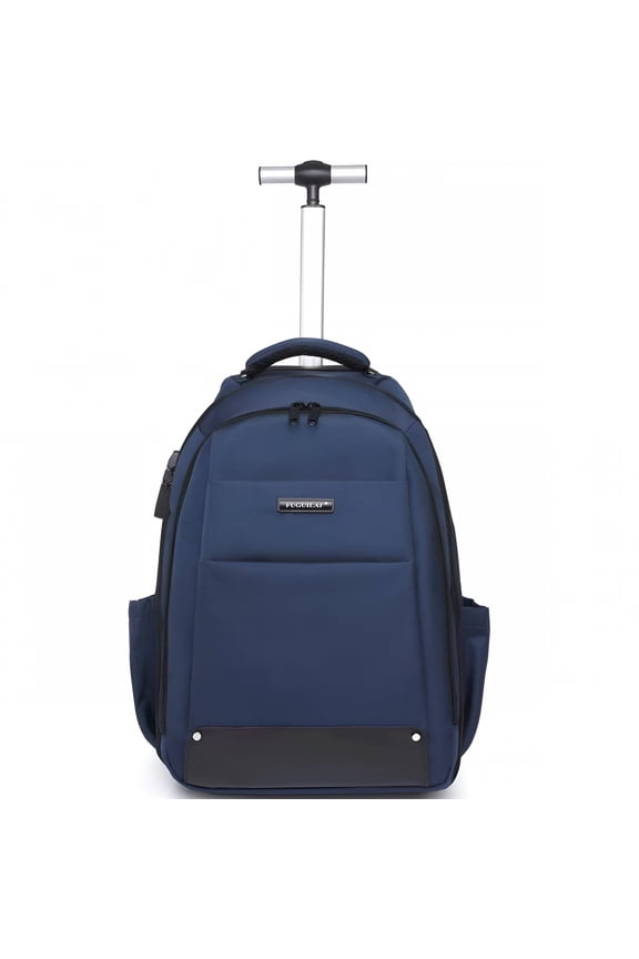2026 New 18 Inch Rolling Backpack, Adult Business Laptop Backpack with Wheels, Invisible Shoulder Strap Waterproof Backpack with Roller-Trolley, Travel Bag
