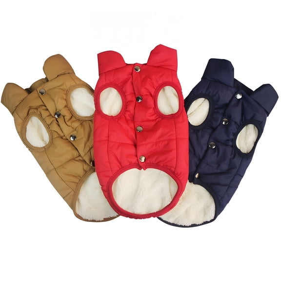 GASTROPOD 2026 New 1Pc Waterproof Pet Dog Jacket Windproof Small Dog Vest 2 Layers Fleece Lined Warm Dog Sweaters Soft Pet Apparel Small Dog Winter Coat and Cat Sweater for Puppy Winter Cold Weather