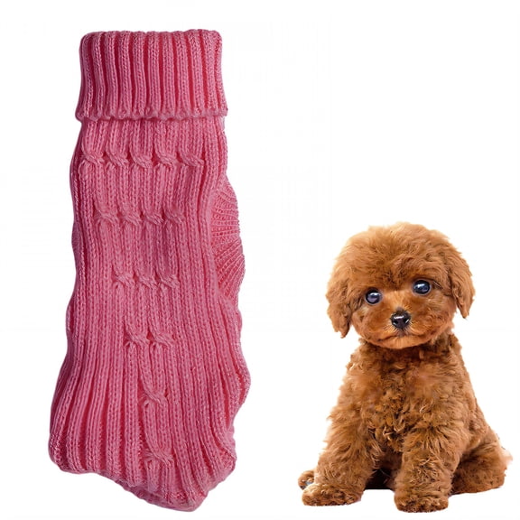 GASTROPOD 2026 New 1Pcs Dog Sweater Polyester Dog Dresses Dog Sweaters for Small Dogs Girl for Party Walk Home Rose Red L