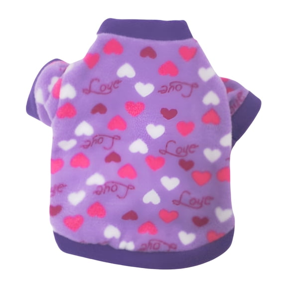 GASTROPOD 2026 New 1Pcs Dog Sweaters Velvet Dog Sweaters Puppy Sweater for Walking Outing Purple S