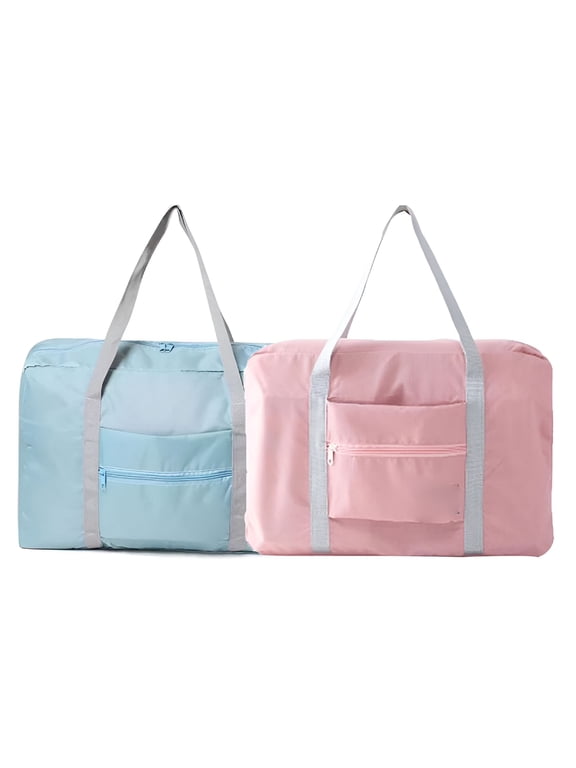 2026 New 2 Pack Personal Item Bag 18X14X8 Foldable Travel Duffel Bag Tote Carry on Luggage Duffle Overnight for Women and Men for Travel,Weekend Trips,Carry-On Luggage,Gym,Daily Use