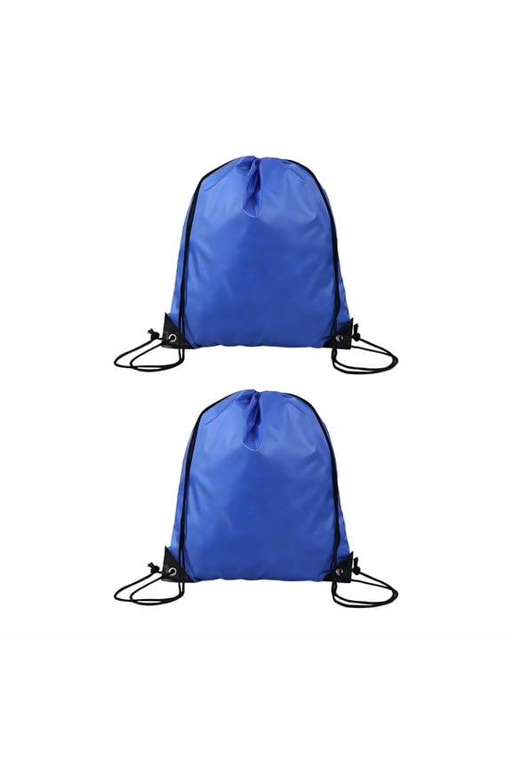 2026 New 2Pcs Drawstring Backpack Personalized Adjustable Shoulder Straps Drawstring Bags Maximum Storage Elastic Adjustable Straps Draw String Back Bag Style7 Blue