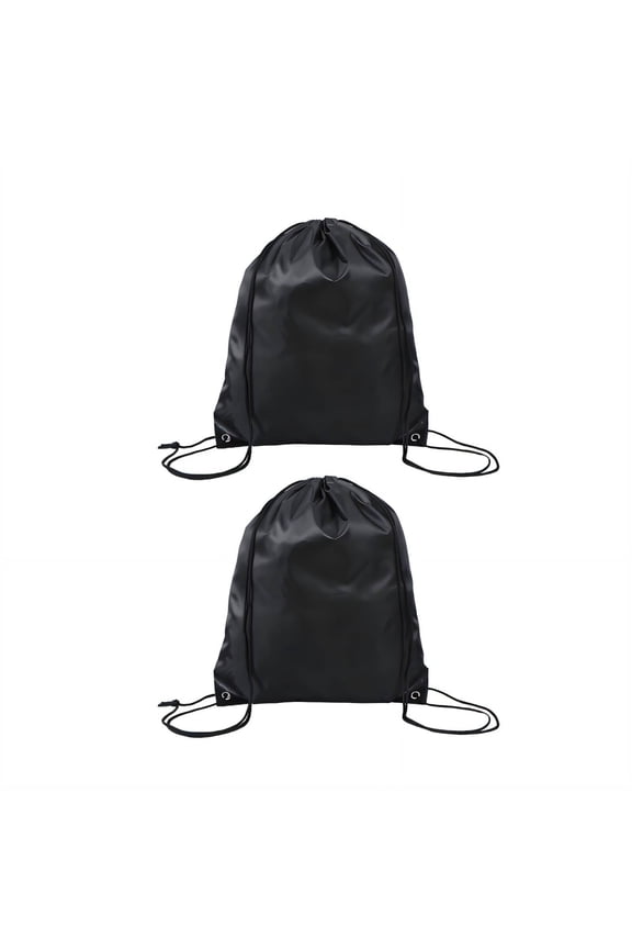 2026 New 2Pcs Drawstring Backpack Personalized Adjustable Shoulder Straps Drawstring Bags Maximum Storage Fully Adjustable Straps Draw String Back Bag Style6 Black