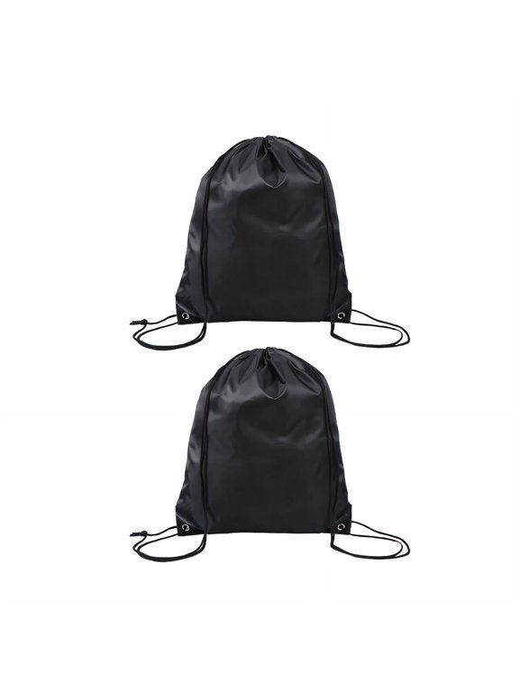 2026 New 2Pcs Drawstring Backpack Personalized Adjustable Shoulder Straps Drawstring Bags Maximum Storage Fully Adjustable Straps Draw String Back Bag Style6 Black