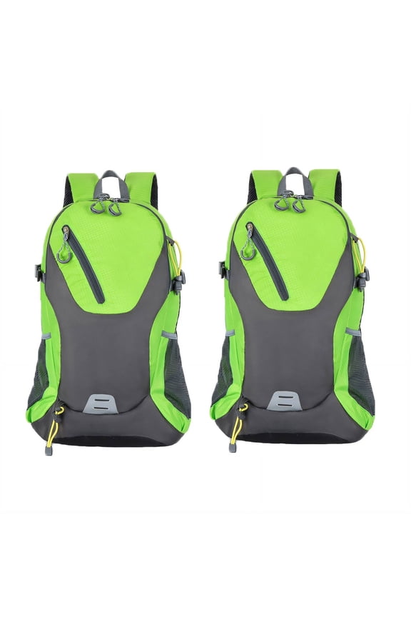 2026 New 2Pcs Hiking Backpack Barely-There Weight Backpacking Backpack Huge Capacity Length-Adjustable Straps Hiking Backpack for Women Style6 Green