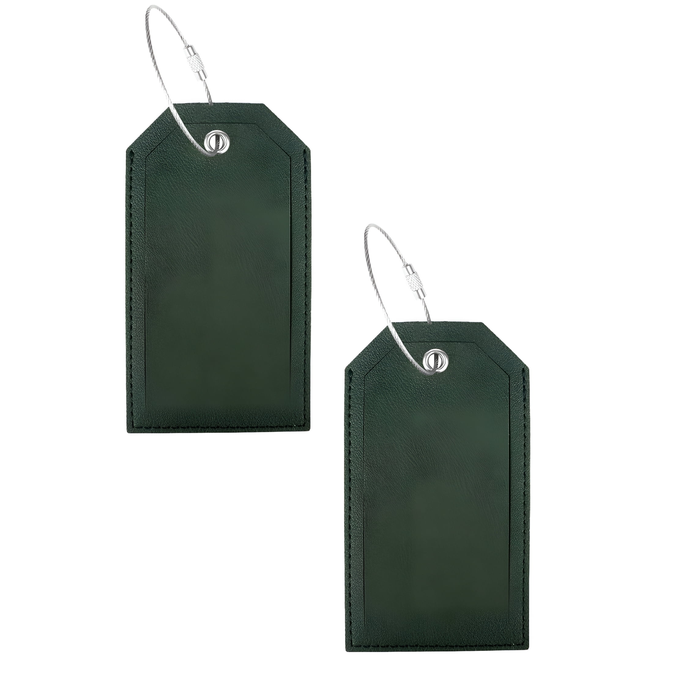 GASTROPOD 2026 New 2Pcs Leather Luggage Tags Wire Lanyard Boarding Pass ...
