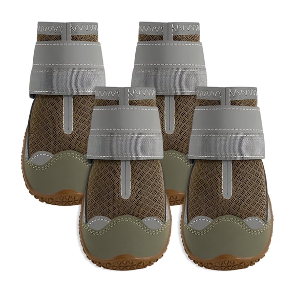 GASTROPOD 2026 New 4Pcs Dog Shoes Rubber Dog Boots Small Dog Shoes Yellow 2.4In for Outdoor Walks Protecting Paws From Rough Terrain Hot Pavement Sharp Objects Keeping Paws Clean.