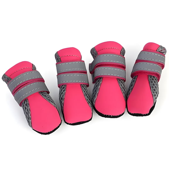GASTROPOD 2026 New 4Pcs/Lot Lightweight Dog Boots Reflective Pet Dog Shoes Paw Protector with Anti-Slip Sole for Small and Big Dogs