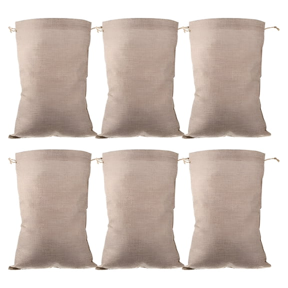 GASTROPOD 2026 New 6Pcs Reusable Burlap Drawstring Bags for Vegetables,Potatoes,And Food Storage-Breathable Linen Sacks for Home Organization,Burlap Bags,Grocery Bags,Shopping Bags,Reusable Bags