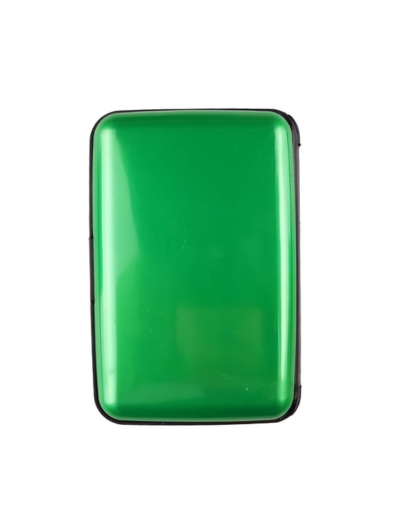 2026 New Aluminum Rfid Blocking Wallet Slim Hard Metal Credit Card Holder for Men and Women (Green), for Travel, Daily Use, Secure Card Storage, Anti-Theft Protection