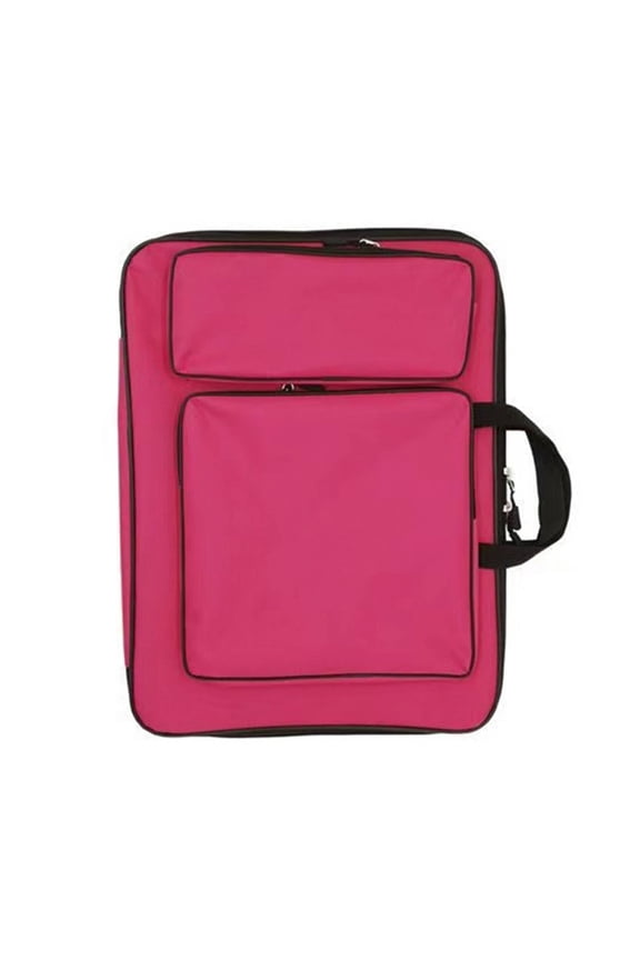 2026 New Art Portfolio Backpack Drawing Board Storage with Dual Waterproof Layers Adjustable Portable Side Bag for Outdoor Pink for Artists Outdoor Sketching Travel Hiking Daily Use.